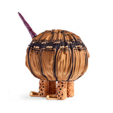 Brown and Black Haas Turtle Vessel - Exclusive Vessel Hand-Painted with Attention to Detail - Mystical Sculpture