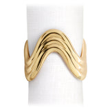 Ripple Napkin Rings  (Set of 4) - Gold