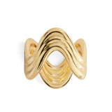 Ripple Napkin Rings  (Set of 4) - Gold