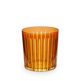 Prism Double Old Fashioned Glasses - Amber  (Set of 4)