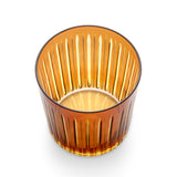 Prism Double Old Fashioned Glasses - Amber  (Set of 4)