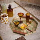 Prism Martini Glasses - Amber (Set of 4)