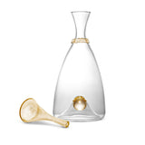 Medium Oro Decanter in Gold - Timeless Piece Featuring Signature Orb Wrapped in Crackled Gold Leaf