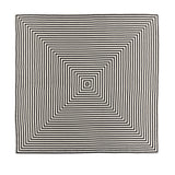 Black and Ecru Linen Sateen Concorde Napkins by L'OBJET - Definitive Lines with a Bold Look Create an Exquisite Set