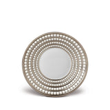 Perlée Saucer in Platinum - Timeless and Sophisticated Dinnerware Crafted from Limoges Porcelain