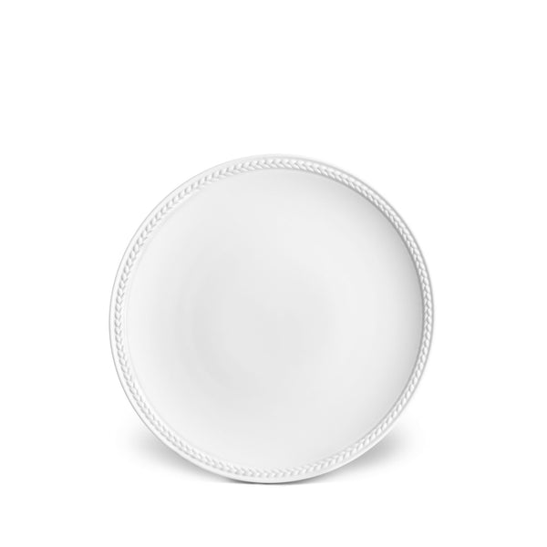 Soie Tressée Bread and Butter Plate in White - Classic Yet Modern Design Made of Limoges Porcelain Creates a Contemporary Look on an Ancient Shape