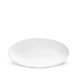 Small Soie Tressée Oval Platter in White - Classic Yet Modern Design Made of Limoges Porcelain Creates a Contemporary Look on an Ancient Shape