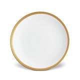 Soie Tressée Dinner Plate in Gold - Classic Yet Modern Design Made of Limoges Porcelain Creates a Contemporary Look on an Ancient Shape