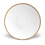 Large Soie Tressée Coupe Bowl in Gold - Classic Yet Modern Design Made of Limoges Porcelain Creates a Contemporary Look on an Ancient Shape
