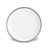 Soie Tressée Dinner Plate in Platinum - Classic Yet Modern Design Made of Limoges Porcelain Creates a Contemporary Look on an Ancient Shape