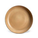 Medium Terra Coupe Bowl in Leather by L'OBJET - Hand-Crafted from Porcelain and Glazed Meticulously - Organic Shape