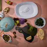 Blue-Green Fox Salad Monster Serving Bowl from L'OBJET Haas Brothers Dining Collection