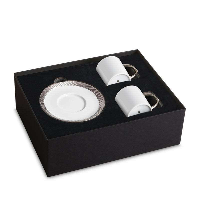 Corde Platinum Espresso+Saucer [Set Of 2]