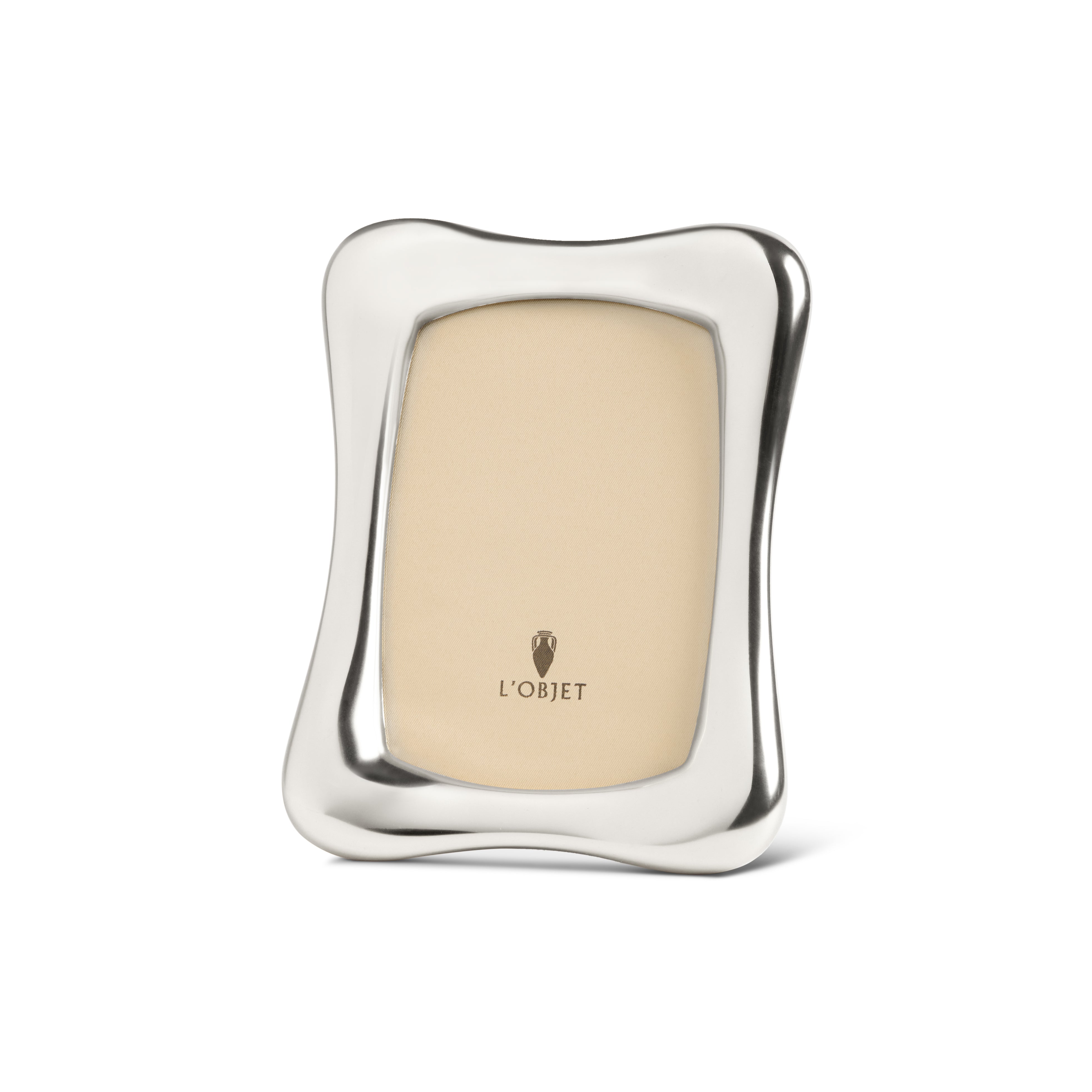 L'OBJET | Anton Rectangle Luxury Picture Frame | Platinum 10.2x15.2 cm