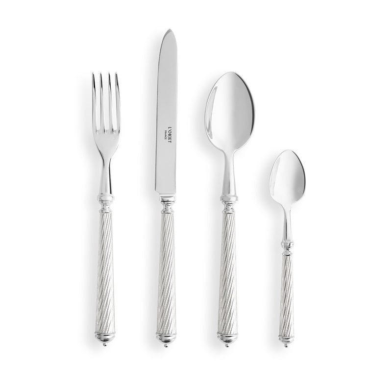Pre Order | Cable Silver Four Piece Setting