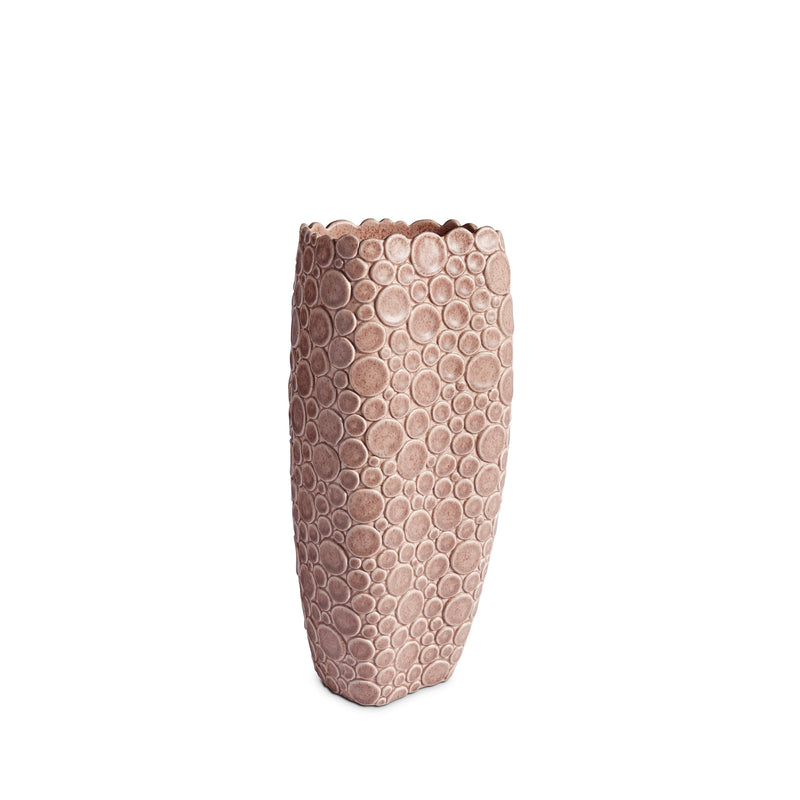 Pink Haas Gila Monster Vase - Embellished with Animal Scales - Organic Shape & Hues of Blue in a Dusty Desert Palette