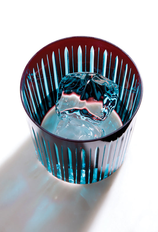 Prism Glassware Collection. Red and Blue Water Glass. Shop New Arrivals