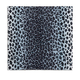 Blue Linen Sateen Leopard Napkins - Hand-Crafted in Portugal - Bold 100% Linen Woven Napkins by L'OBJET