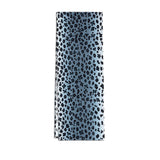 Blue Linen Sateen Leopard Runner - Hand-Crafted in Portugal - Bold 100% Linen Woven Tablecloth by L'OBJET