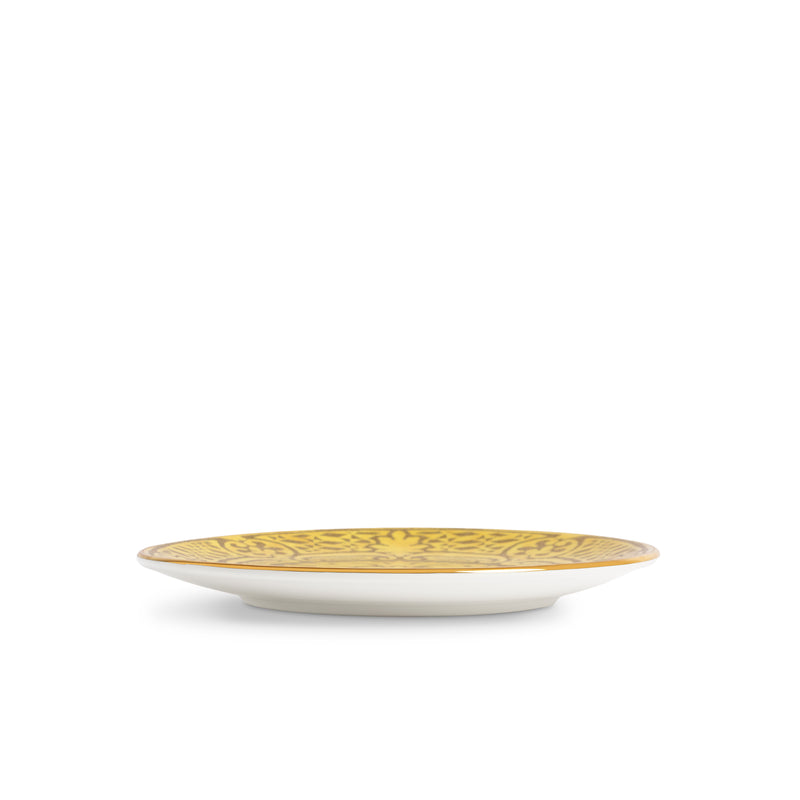 Fortuny Orsini Yellow Dessert Plates (Set of 4)