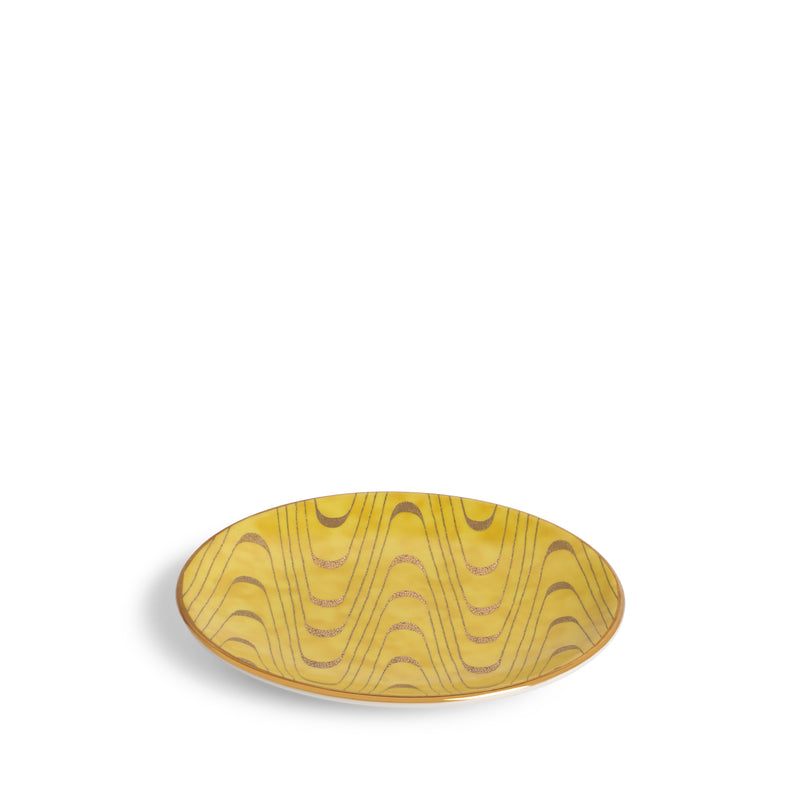 Fortuny Apollo Yellow Canape Plates (Set of 4)