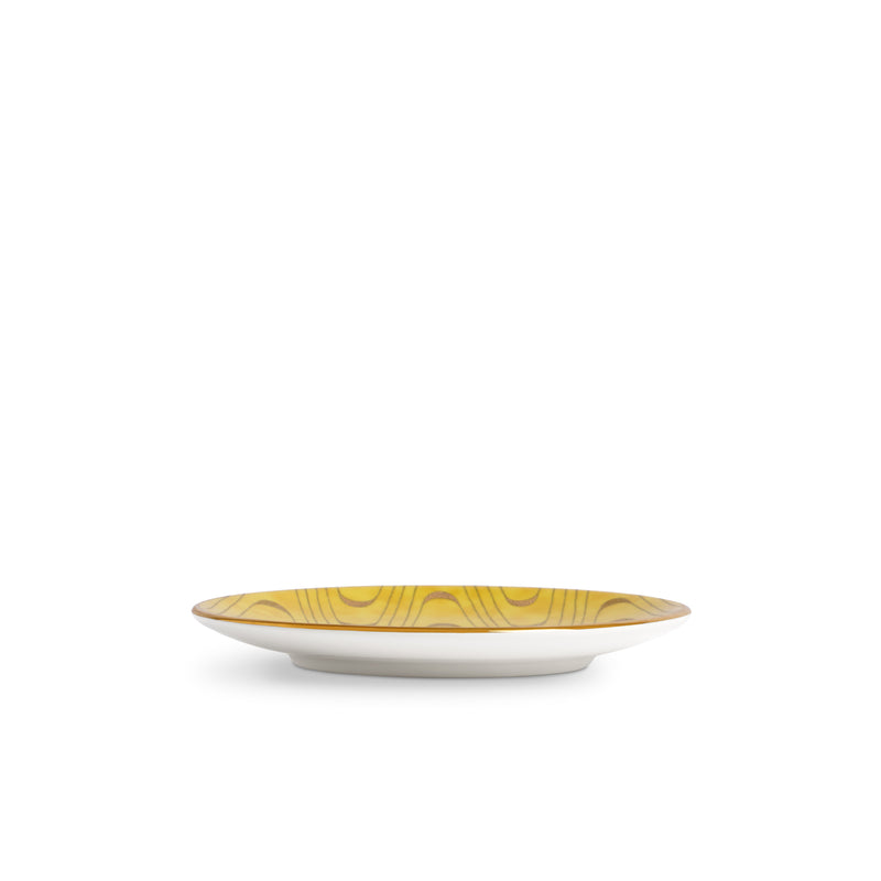 Fortuny Apollo Yellow Canape Plates (Set of 4)
