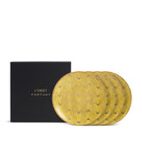 Fortuny Apollo Yellow Canape Plates (Set of 4)