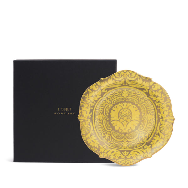 Fortuny Orsini Yellow Round Platter - Large
