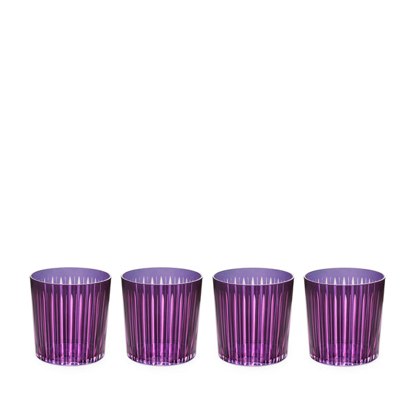 Prism Double Old Fashioned Glasses - Purple(Set of 4)