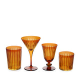 Prism Wine Glasses - Amber (Set of 4)