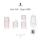 Ionic Salt + Pepper Mills - Natural Oak (Set of 2)
