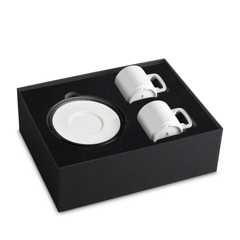 ST Black Espresso Cup + Saucer [Set of 2]