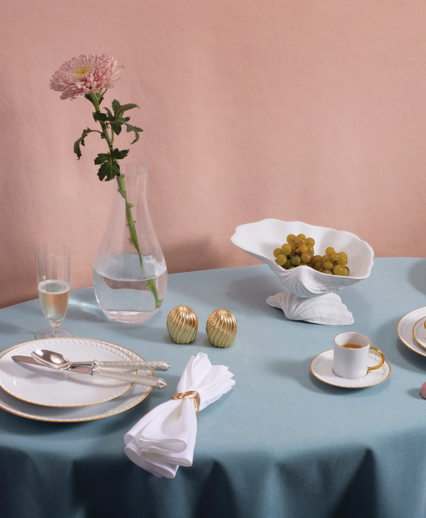Formal Neptune Dinnerware in a Pastel Table Setting