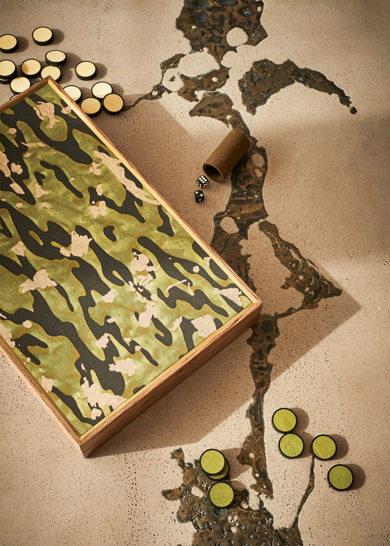 Fortuny Backgammon - Camo Isole/Military Green