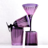 Prism Highball Glasses- Purple (Set of 4)