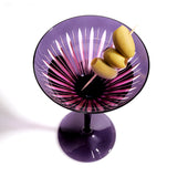 Prism Martini Glasses - Purple( (Set of 4)