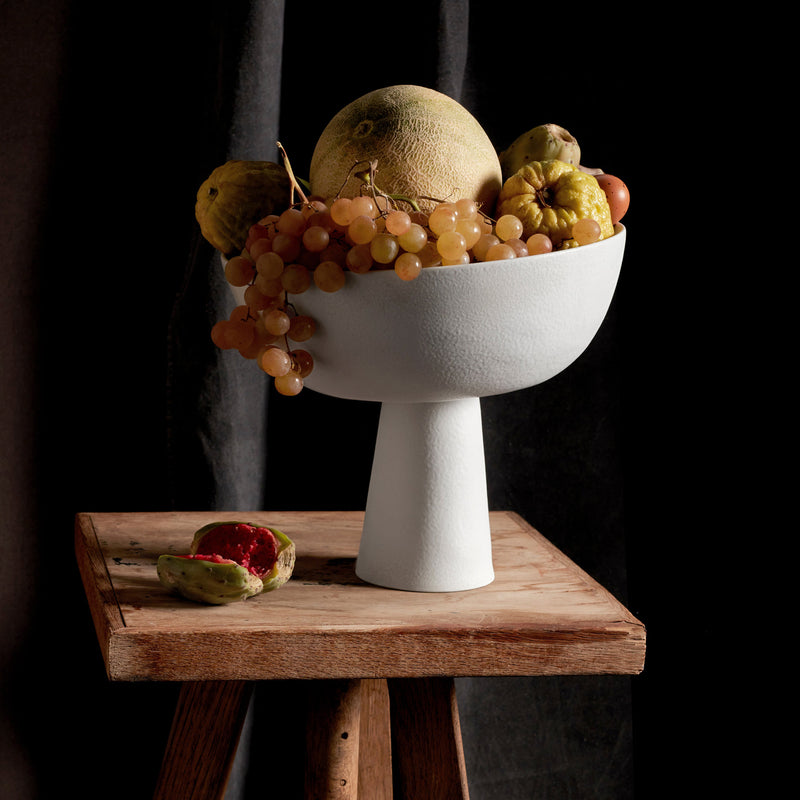 Terra Bowl on Stand - Medium - Stone