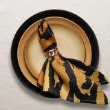 Linen Sateen Tiger Napkins - Natural (Set of 4)