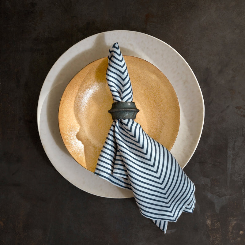 Linen Sateen Concorde Napkins - Blue (Set of 4)