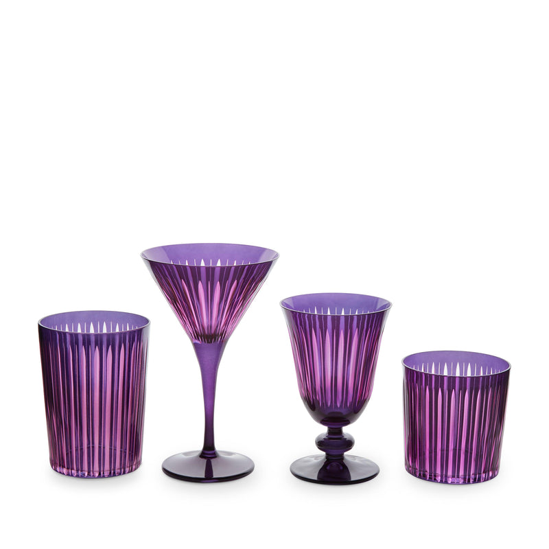 Prism Wine Glasses - Purple( (Set of 4)