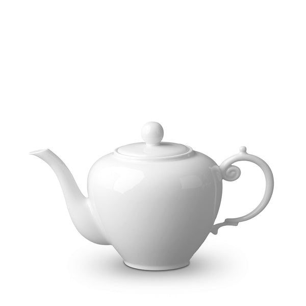 White Aegean Teapot - Sculpted Wave Motif Design with a Nod to Greco-Roman Treasures of the Ancient World