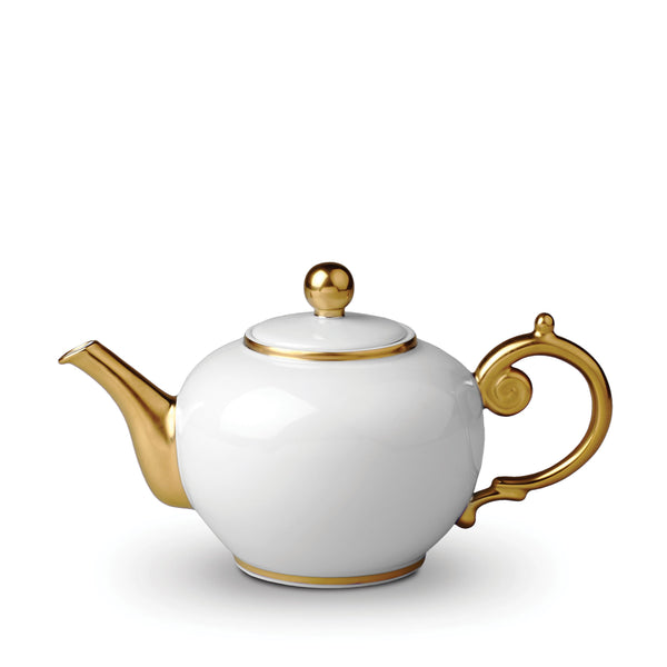 Gold Aegean Teapot - Sculpted Wave Motif Design with a Nod to Greco-Roman Treasures of the Ancient World