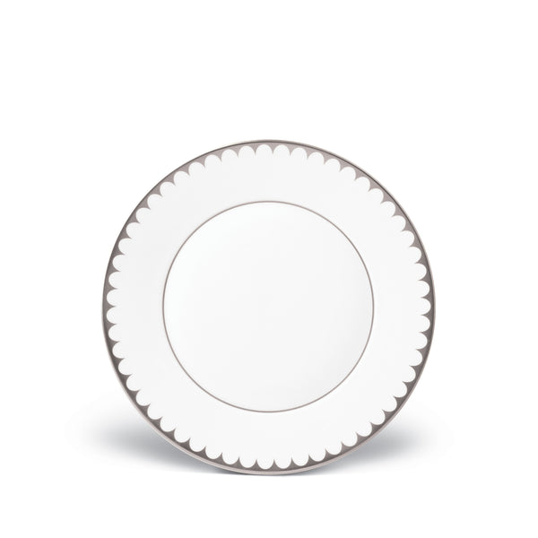 Platinum Aegean Filet Dessert Plate - Sculpted Wave Motif Design with a Nod to Greco-Roman Treasures of the Ancient World