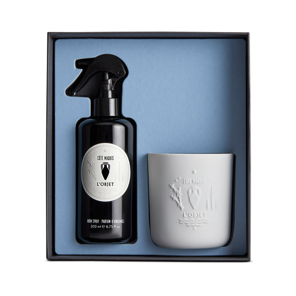 Cote Maquis Room Spray + Candle Gift Set - Fragrant Spray - Soothing Blend of Fragrances for the Home