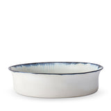 Large Bohême Bowl in Blue and White - Hand-Painted Porcelain with Reactive Glaze - Versatile and Functional with Vibrant Style