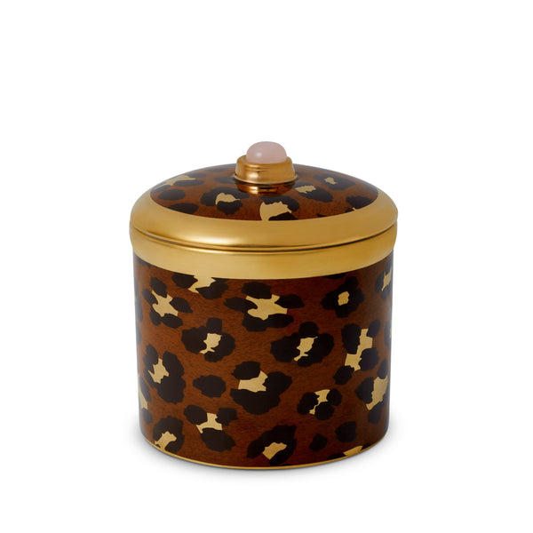 Safari Candle by L'OBJET - Ageless Design & Hand-Crafted - Adorned with 24K Gold Rims and Topped with a Cabochon