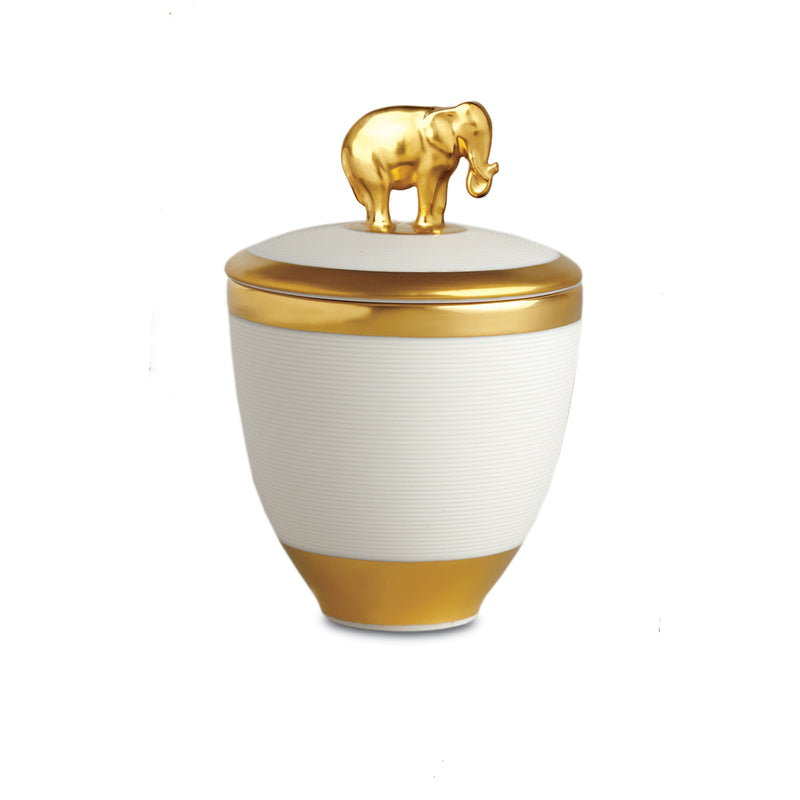 Elephant Candle-Blanc