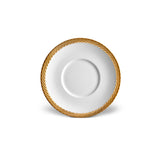 Gold Corde Saucer - Nod to Old-World Silk Cords - Sculptural and Timeless with Hand-Painted Porcelain - Classic Craftsmanship