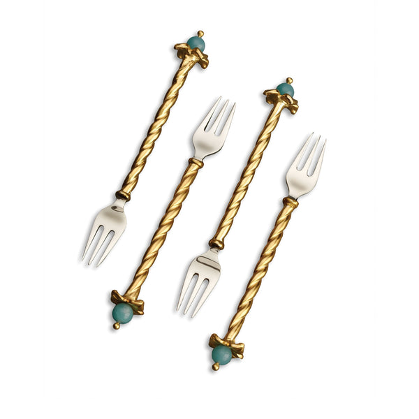 Venise Cocktail Forks by L'OBJET - Reminiscent of Ironwork Found in Italy - Cultured & Artful Nod to the Artisans of Venice