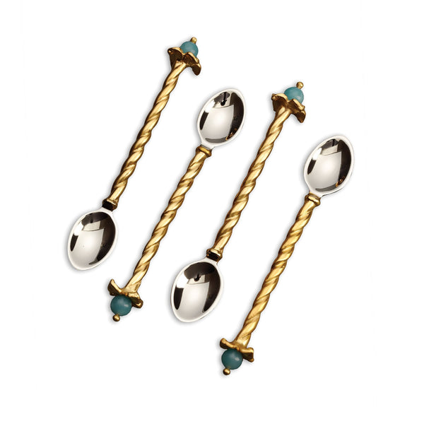 Venise Dessert Spoons by L'OBJET - Reminiscent of Ironwork Found in Italy - Cultured & Artful Nod to the Artisans of Venice